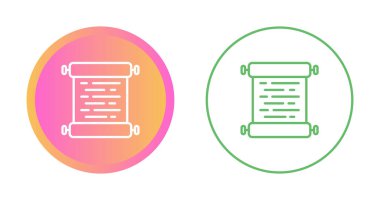 Eski parşömen simgesi, vektör illüstrasyonu basit tasarım