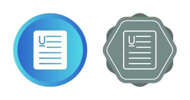 Belge Altı çizili simgeler vektör illüstrasyonunu ayarla 