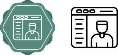 Bir kullanıcı hesabı ekranının satır sanatı ve katı doldurma simgeleri.