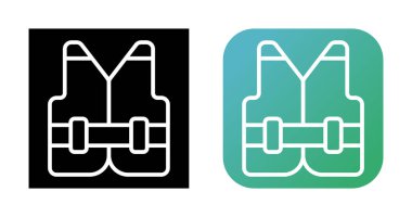 Yansıtıcı yelek simgesi ağ illüstrasyonu