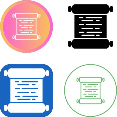 Papirüs simgesi vektör çizimi tasarımı