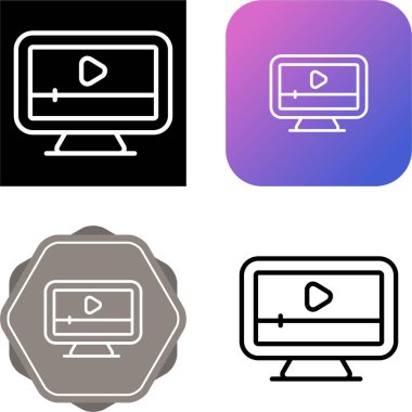 video Basit Simgeleri kümesi, Vektör İllüstrasyonu 