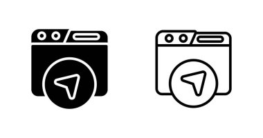 websitesi gezinme simgesi vektör illüstrasyonunu ayarla 