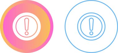 Ünlem simgeleri. İşaret simgeleri dikkat. Vektör illüstrasyonu