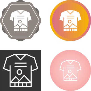 Tişört simgelerini beyaz ve siyah arkaplan üzerine izole et, vektör illüstrasyonu 