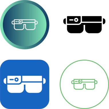 vr gözlük web simgesi vektör illüstrasyonu