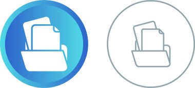 Açılan dizin simgeleri ayarlandı. Vektör illüstrasyonu 