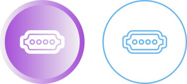 vga port simgeleri beyaz arkaplanda izole edildi.