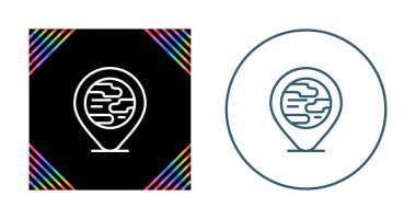 Dünya haritası işaretçisini yer küresi ve konum simgesi, vektör illüstrasyonu ile ayarla 