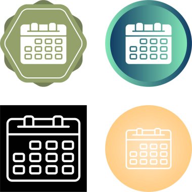 Takvim simgeleri vektör illüstrasyon tasarımı