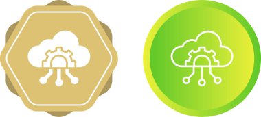 bulut bilgisayar simgeler kümesi, vektör çizim