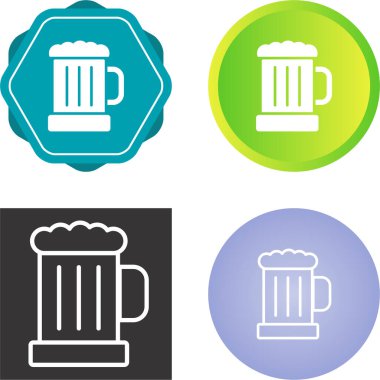 bira kupası simgeleri, vektör illüstrasyonu basit tasarım