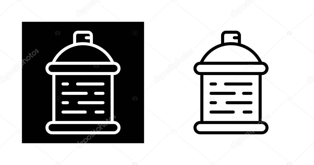 Spray can silhouette black icon. Vector illustration of spray can symbol isolated on white background
