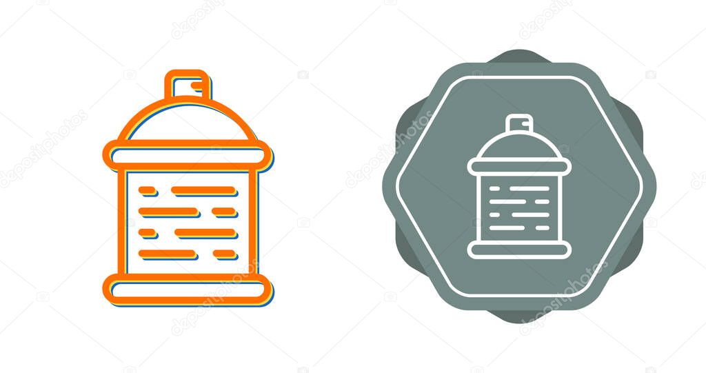 Spray can silhouette black icon. Vector illustration of spray can symbol isolated on white background