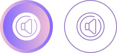 Hoparlör simgeleri ayarlandı, vektör çizimi