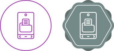 Akıllı telefon web simgesi vektör illüstrasyonundaki dosya