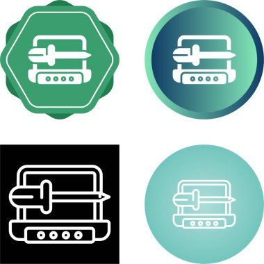 Bilgisayar ekranındaki kılıçlar beyaz arkaplanda izole edilmiş simgeler, vektör illüstrasyonu