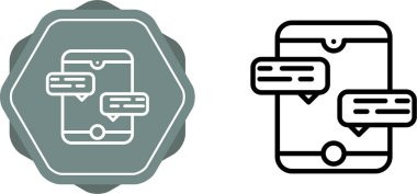 akıllı telefon mesaggin uygulama simgeleri seti, vektör illüstrasyonu basit tasarım