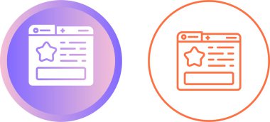 Satır tarayıcı pencerelerini yıldız simgeleriyle ayarla. vektör illüstrasyonu     