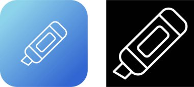 İşaretleyici ya da renklendirici simgeler ayarlandı, vektör illüstrasyonu