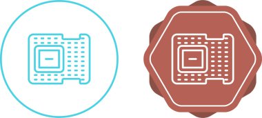 İşlemci simgeleri ayarlandı, vektör illüstrasyonu