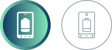 Akıllı telefon pil simgelerinin vektör çizimi