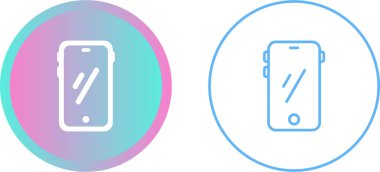 Uygulama için düz düğmeler. Cep telefonlarının basit illüstrasyonu 