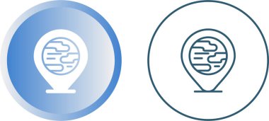 Dünya haritası işaretçisini yer küresi ve konum simgesi, vektör illüstrasyonu ile ayarla 