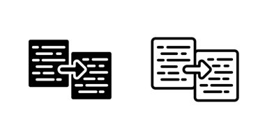 Belge kopyalama simgeleri ayarlandı, vektör illüstrasyonu
