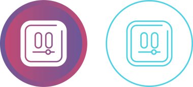 Beyaz arkaplanda duraklat düğmesi simgeleri