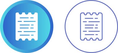Bilet simgesi vektörü. Çizgi piyango bileti sembolü. Modayı takip eden düz tabela tasarımı. Web sitesi ve mobil uygulama için ince doğrusal grafik piktogram. Logo illüstrasyonu