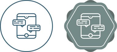 akıllı telefon mesaggin uygulama simgeleri seti, vektör illüstrasyonu basit tasarım