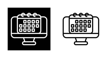 çevrimiçi takvim simgeleri ayarlandı. vektör illüstrasyonu 