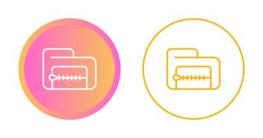 dosya fermuarı web simgesi vektör illüstrasyonu