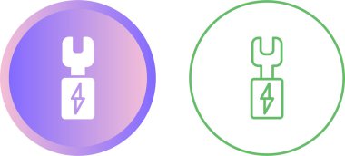 Kablo Terminalleri simgeleri ayarlandı, vektör illüstrasyon tasarımı