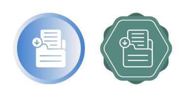 Belge indirme simgeleri ayarlandı, vektör illüstrasyonu 