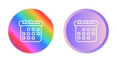 Takvim ağ simgeleri vektör illüstrasyonu