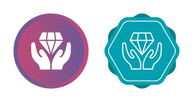 drawn hands holding gemstones. simple icons for app  clipart