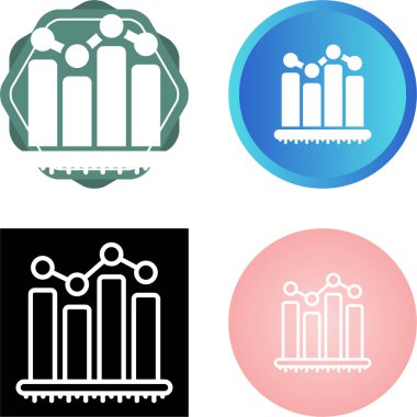 Büyüyen Grafik Simgesi, Büyüyen Grafik İşareti ve Sembol Vektör Tasarımı