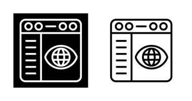 Web tarayıcı simgeleri ayarlandı, vektör illüstrasyonu 