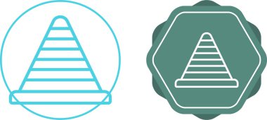 Trafik konisi simgesi vektör çizimi