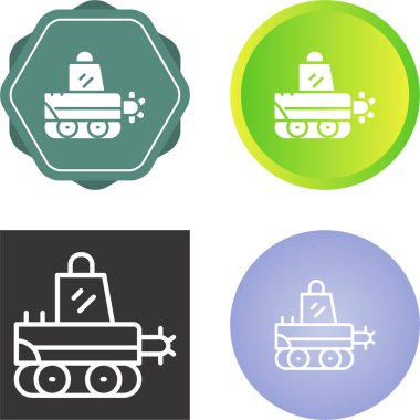 Traktör simgesi vektör çizimi 