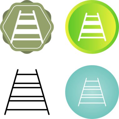 merdiven ağ ikonu vektör illüstrasyonu