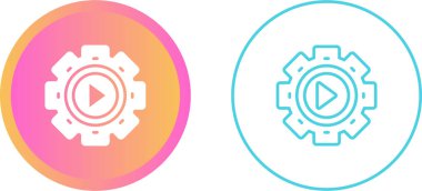 Beyaz arkaplandaki oyun ayarları, vektör illüstrasyonu   