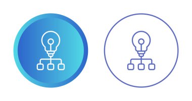 Ampul simgeleri ayarlandı, fikir simgeleri beyaz arkaplanda izole edildi