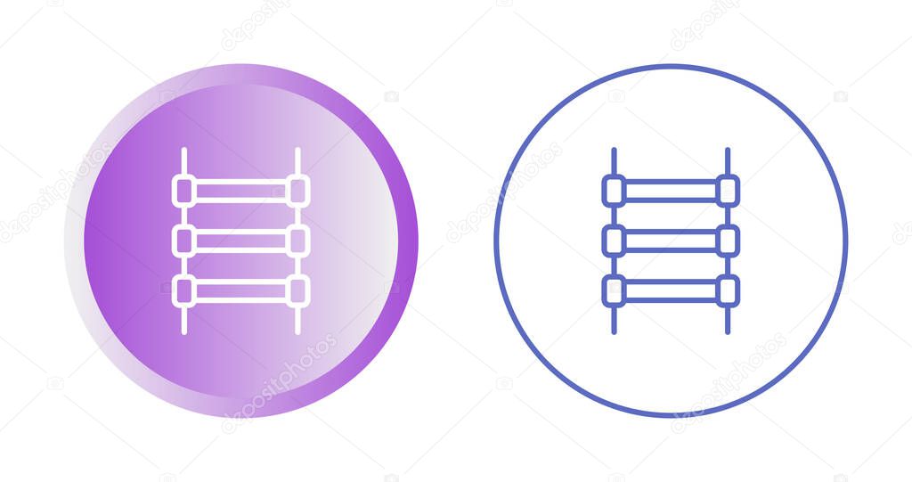 Set of track rails icons isolated on white background, vector illustration