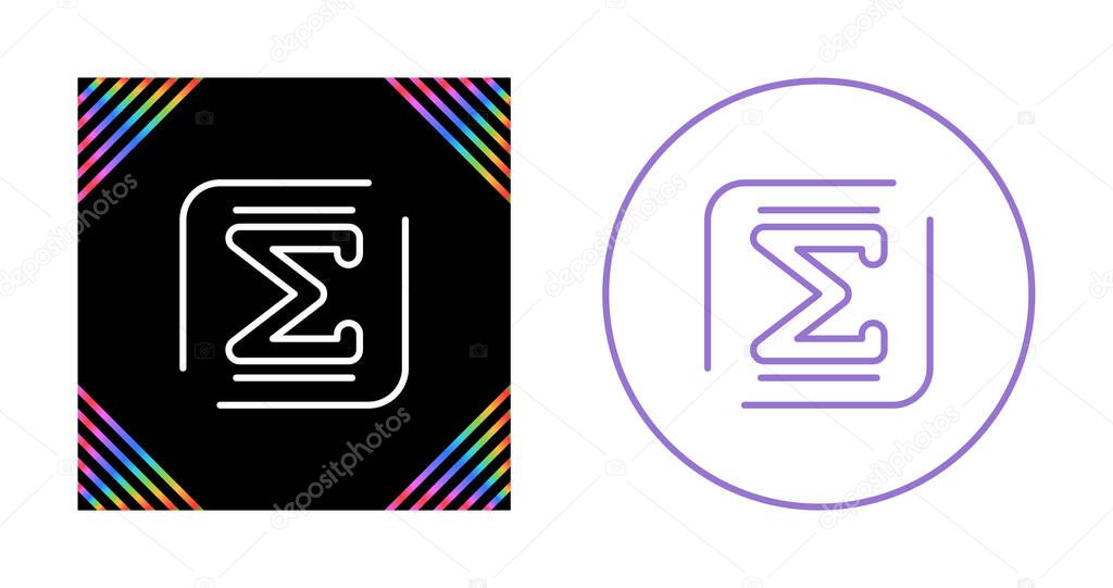 Sigma letters icons set, vector illustration