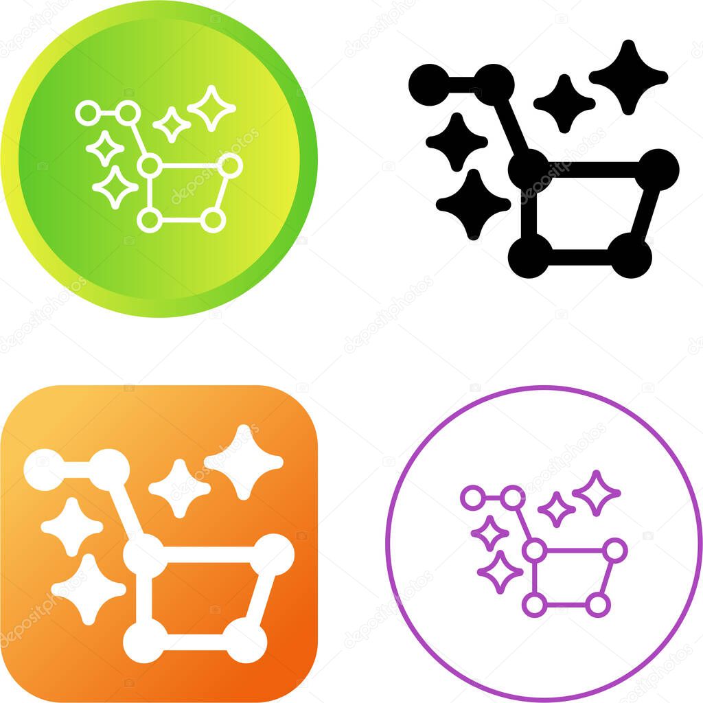 Vector illustration of the Constellation Ursa Major icon on white background