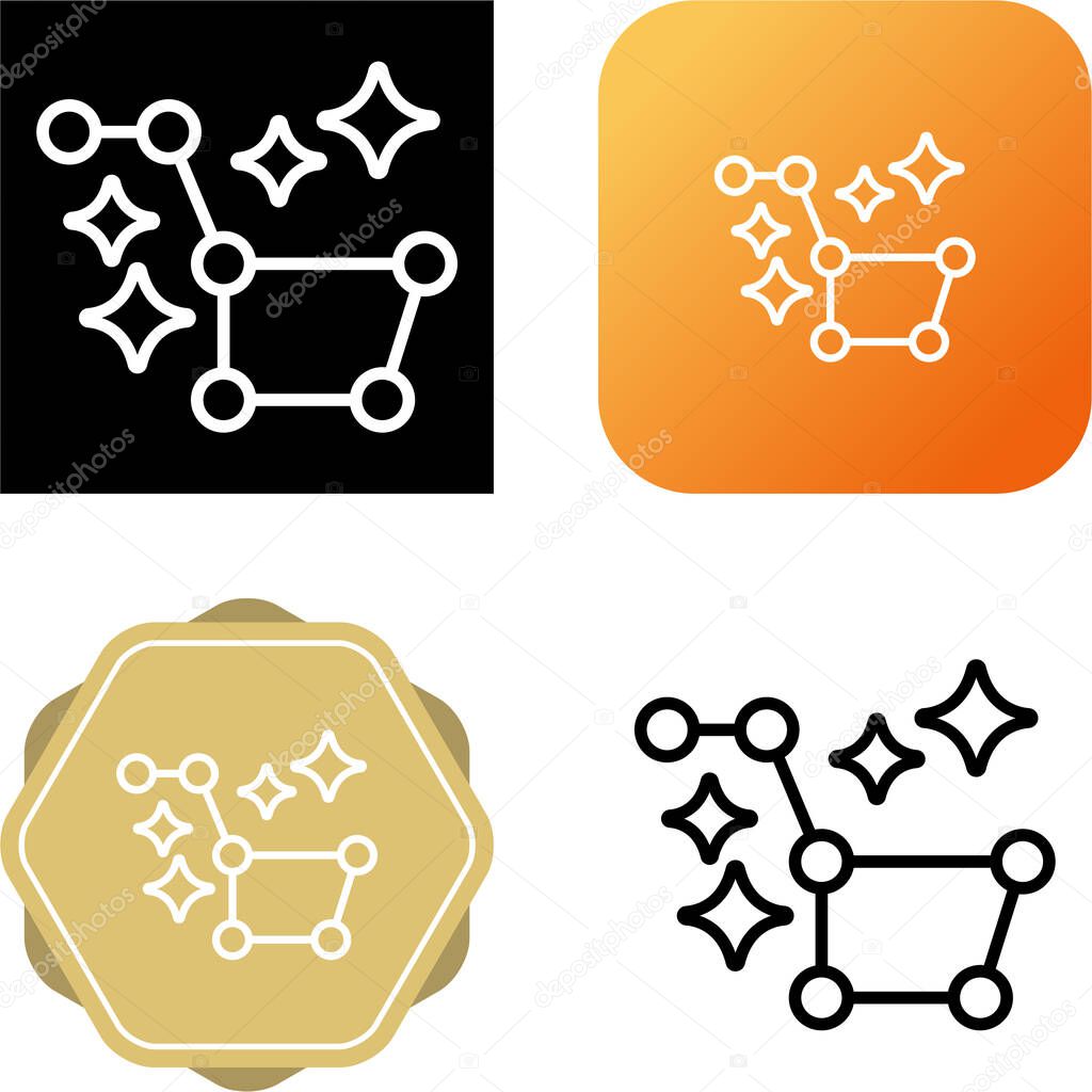 Vector illustration of the Constellation Ursa Major icon on white background