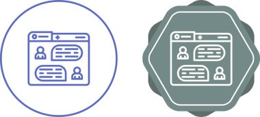 Web sayfası ikon vektör illüstrasyonu